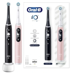 Oral-B iO Series 6 DUO Black Pink 2 Szczoteczki magnetyczne zestaw