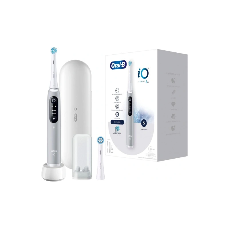 Oral-B iO Series 6 Grey Opal Magnetyczna Szczoteczka elektryczna + ETUI