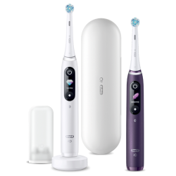 Oral-B iO Series 8 Duo iO8 Biało Fioletowy Zestaw szczoteczek elektrycznych