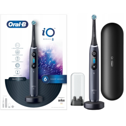 Oral-B iO 8 Black iO8 Szczoteczka magnetyczna czarna + ETUI PODRÓŻNE