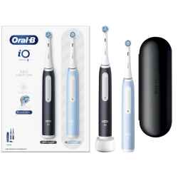 Oral-B iO 3 Duo Matt Black + Ice Blue iO3 Szczoteczki magnetyczne + ETUI