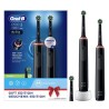 Oral-B Pro 3 3900 DUO 2 szczoteczki +3 końcówki DWUPAK 2x czarna