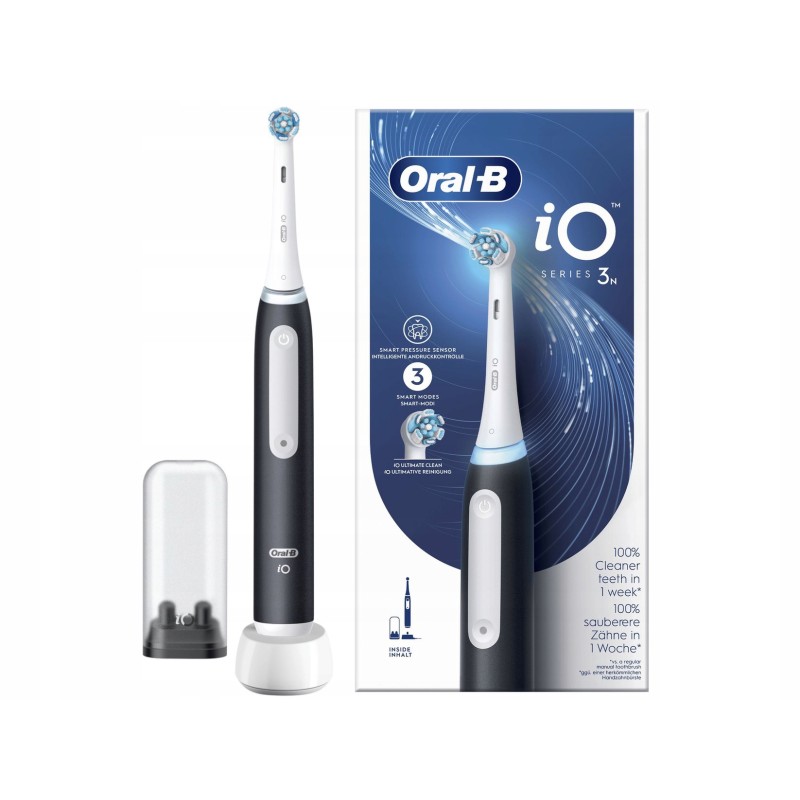 Oral-B iO 3 Series Matt Black Szczoteczka Magnetyczna Czarny Matowy