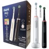 Oral-B Pro 3 3900 DUO 2 szczoteczki +3 końcówki DWUPAK biała czarna