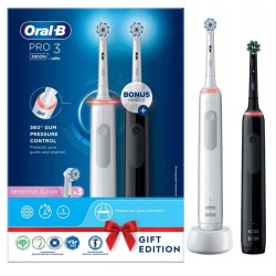 Oral-B Pro 3900 DUO black-white Szczoteczki elektryczne 2 sztuki